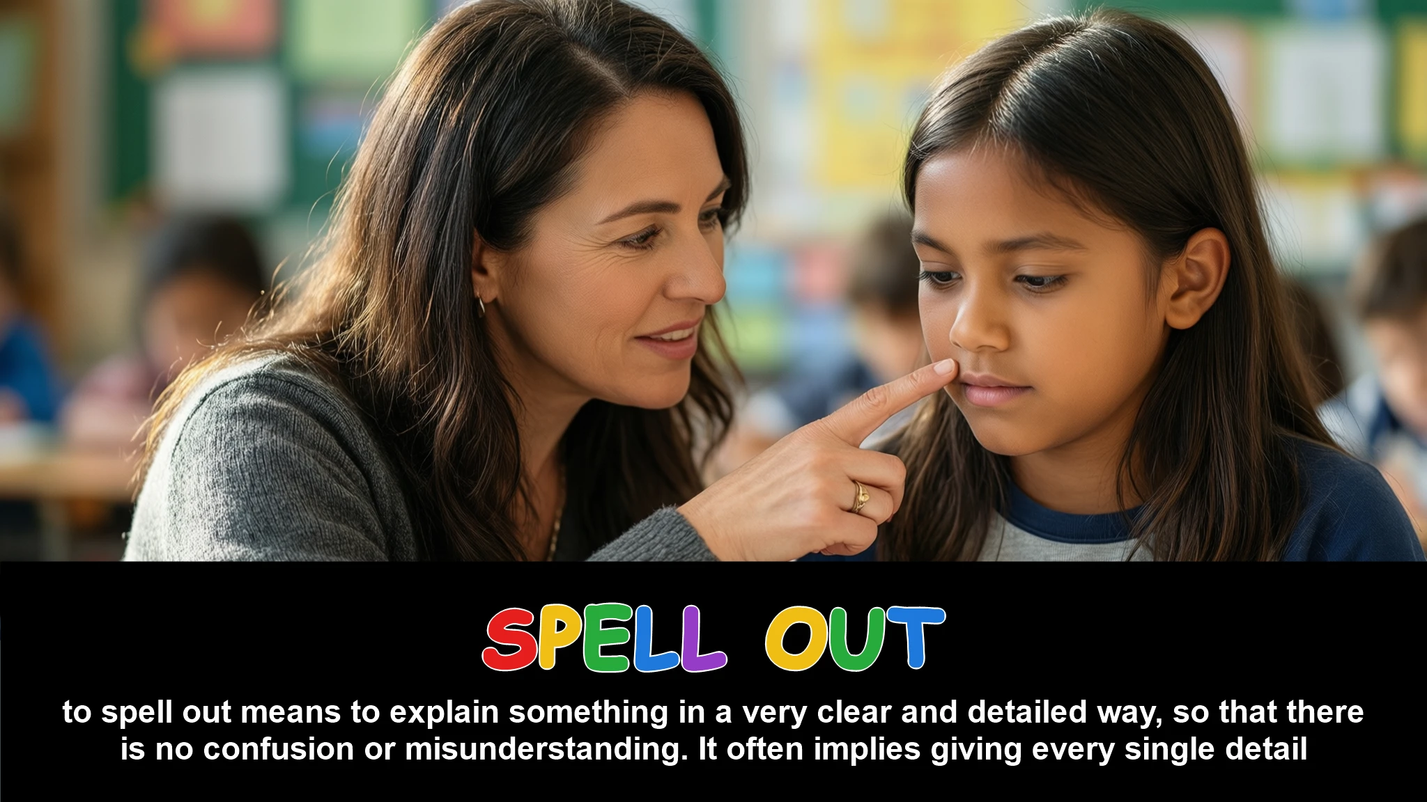 English Illustration for spell out